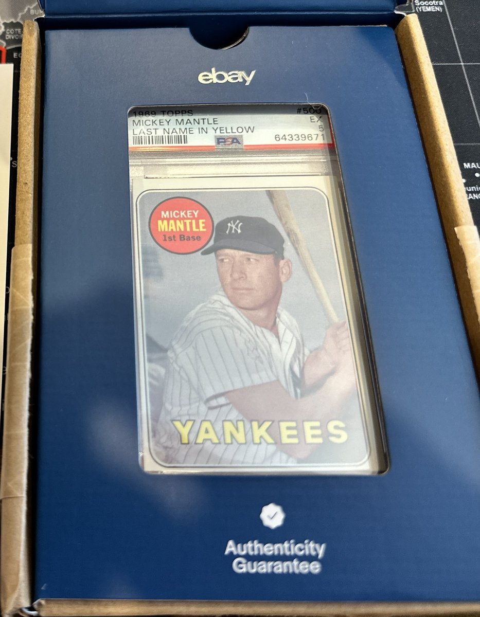 TheJeremyHarris's tweet photo. Mail day (yesterday). This may or may not be the start of the Mantle Topps PC…going backwards to 1952. Or at least I can dream. #yankees #baseballcards #collector #psa5 https://t.co/JXq3bQzQb8