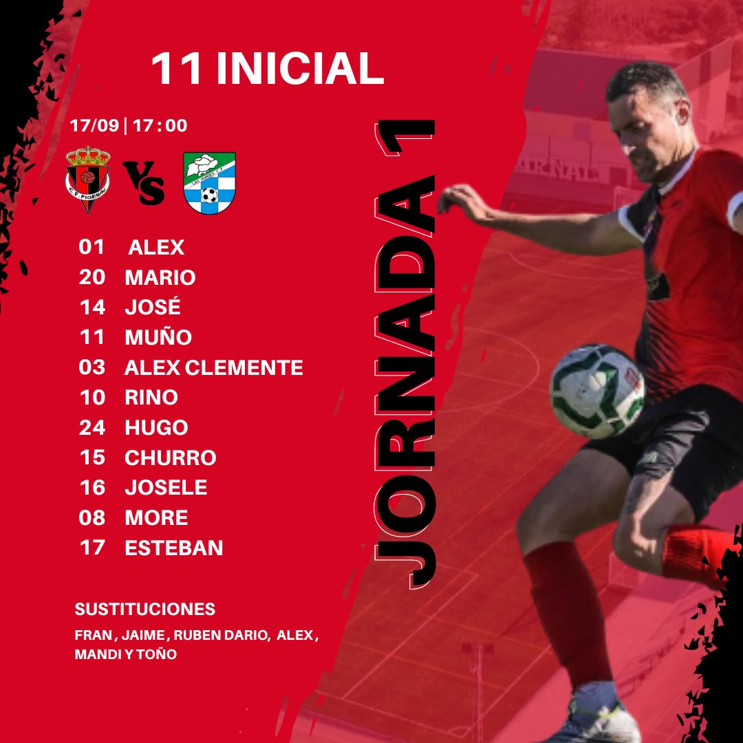 Empieza por fin el primer partido de la temporada ⚽️🎊💪🏻 
PIORNAL C.F VS @lashurdescf2012 
#vamospiornal #muchopiornal