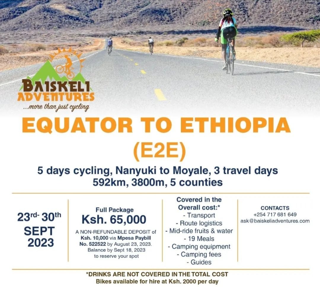 💯

join @baiskeliadvent on their journey to Ethiopia for awesome trails and scenes

#kenyacycling
#biketouring
#baiskeliadventures
#kenyabybike
#epicrides