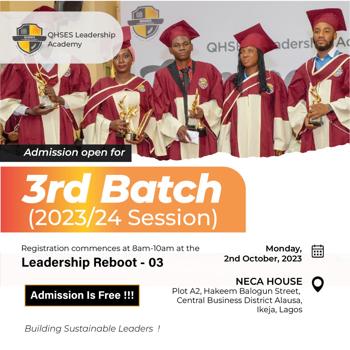 kayuslife's tweet photo. Join us in QHSES Leadership Academy, 3rd Batch (2023/2024 Session) Registration is ongoing.... https://t.co/evviyD04SR