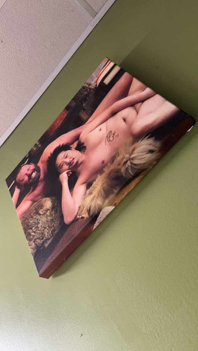 TannerGoulish's tweet photo. @CheetoSantino I wasn’t lying, it’s directly above my bed now. 

Hilarious show, if you have the chance to see these guys live, do so. Thanks for the laughs!
@jetskijohnson @bobbyleelive

@bertkreischer, I’m hoping to get your John Hancock on this bad boy someday too! https://t.co/t3hVggZwI4