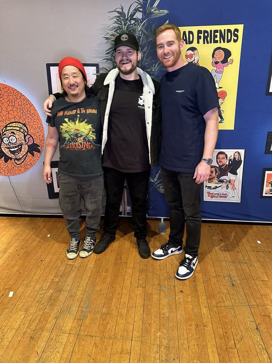 TannerGoulish's tweet photo. @CheetoSantino I wasn’t lying, it’s directly above my bed now. 

Hilarious show, if you have the chance to see these guys live, do so. Thanks for the laughs!
@jetskijohnson @bobbyleelive

@bertkreischer, I’m hoping to get your John Hancock on this bad boy someday too! https://t.co/t3hVggZwI4