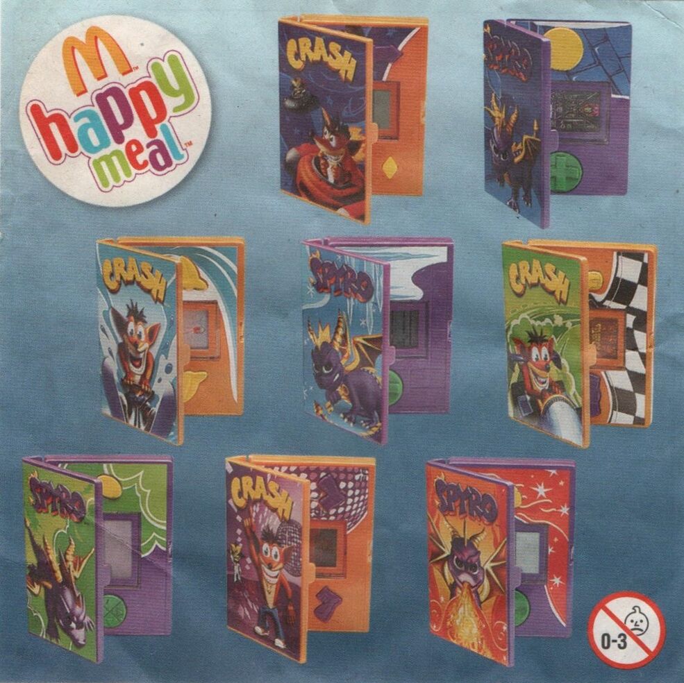 juany3p's tweet photo. El peak de mcdonalds fueron estos jueguitos  de crash bandicoot https://t.co/IS9PShnOHW