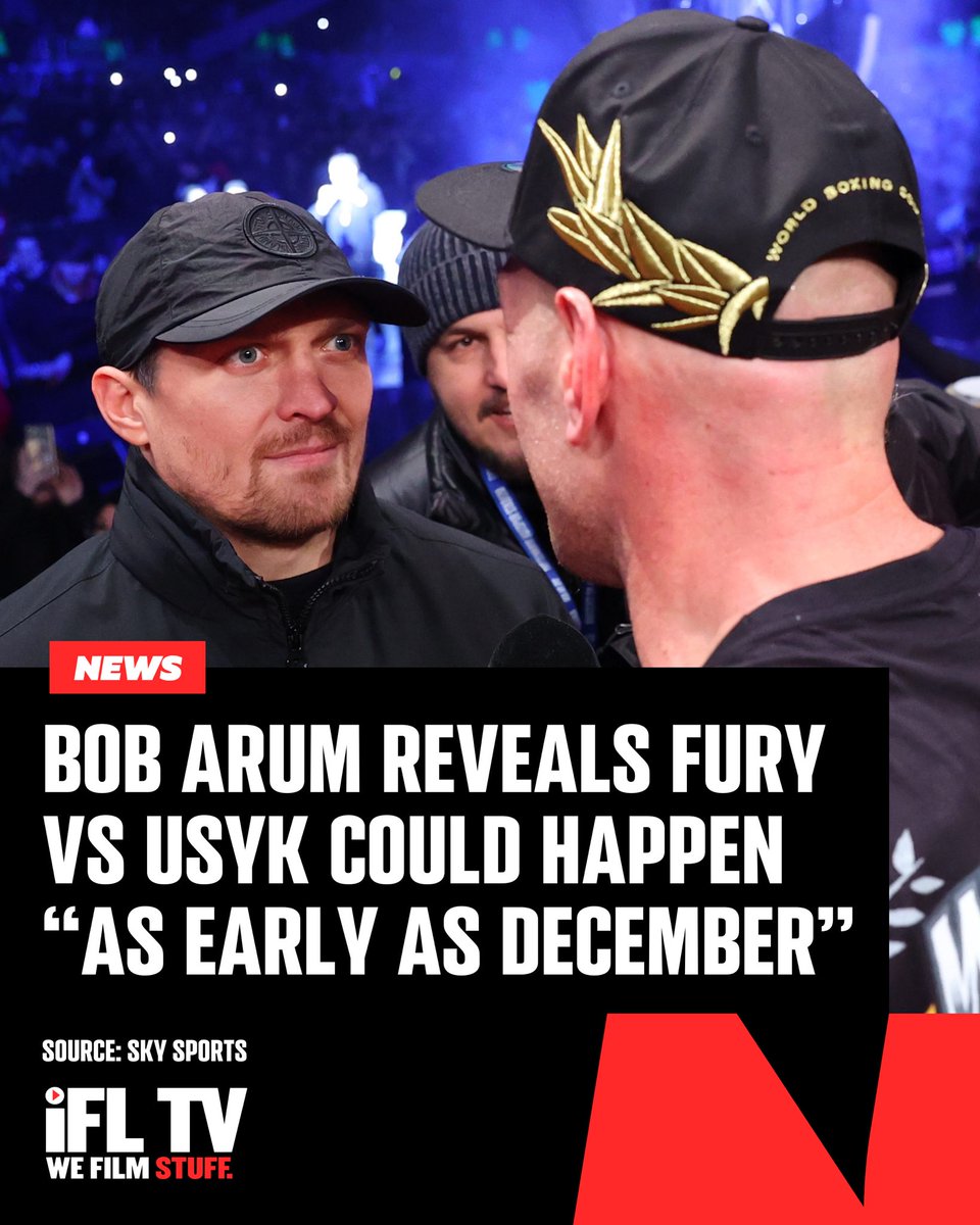 ARUM CLAIMS FURY VS USYK COULD HAPPEN IN 2023 ‼️ Bob Arum has told Sky Sports that Tyson Fury vs Oleksandr Usyk could happen as early as December of this year 🥊 Do you think we will finally see that fight in the next 12 months? 🤔 #FuryUsyk | #BoxingNews