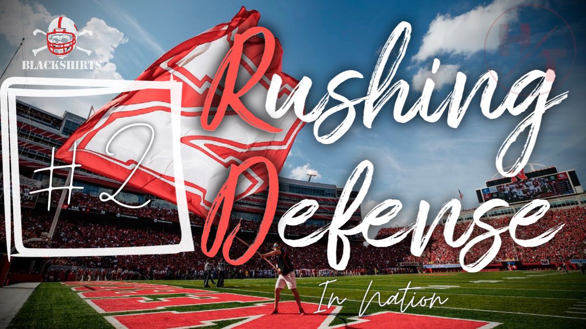 #Huskers ranked #2 in the nation in Rushing Defense 🏴‍☠️☠️🏴‍☠️☠️