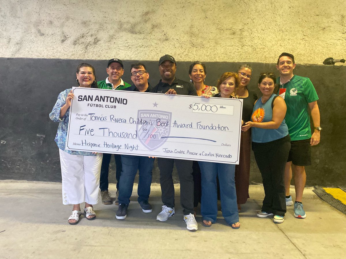 riverabookaward's tweet photo. @txst Tomás Rivera Children’s Book Award collaboration with San Antonio FC. https://t.co/PYX4gZK8Ko