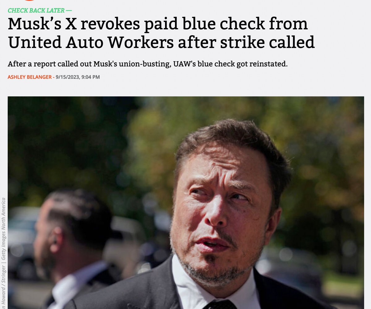 Bref Musk défend la liberté d'expression des antisémites et des néo-nazis mais pas celle des syndicats ouvriers.
Et pourtant je suis sûr qu'il va encore y avoir des neuneus pour le défendre.