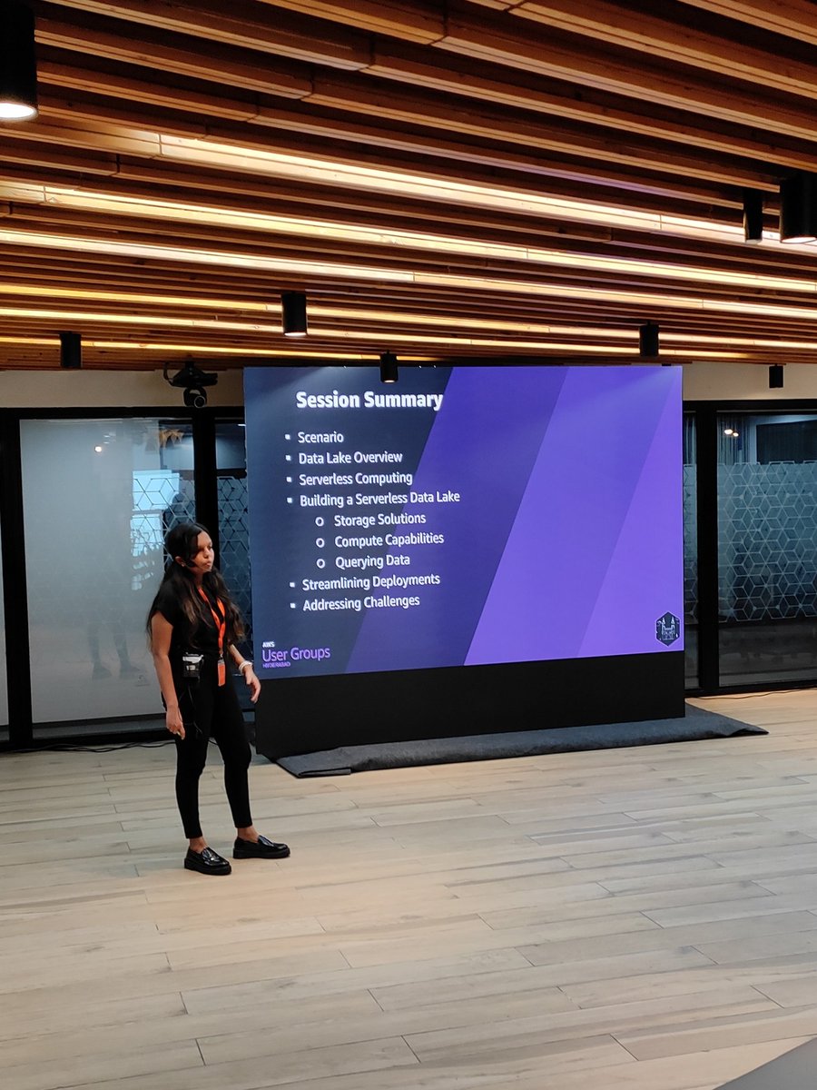 awsughyd's tweet photo. Representing AWS Hyderabad UG, @Sumedhaa1 at EPAM Engineer's Day yesterday with a talk on 'Unleashing the power of serverless Data Lakes' https://t.co/W6S6BTChR9