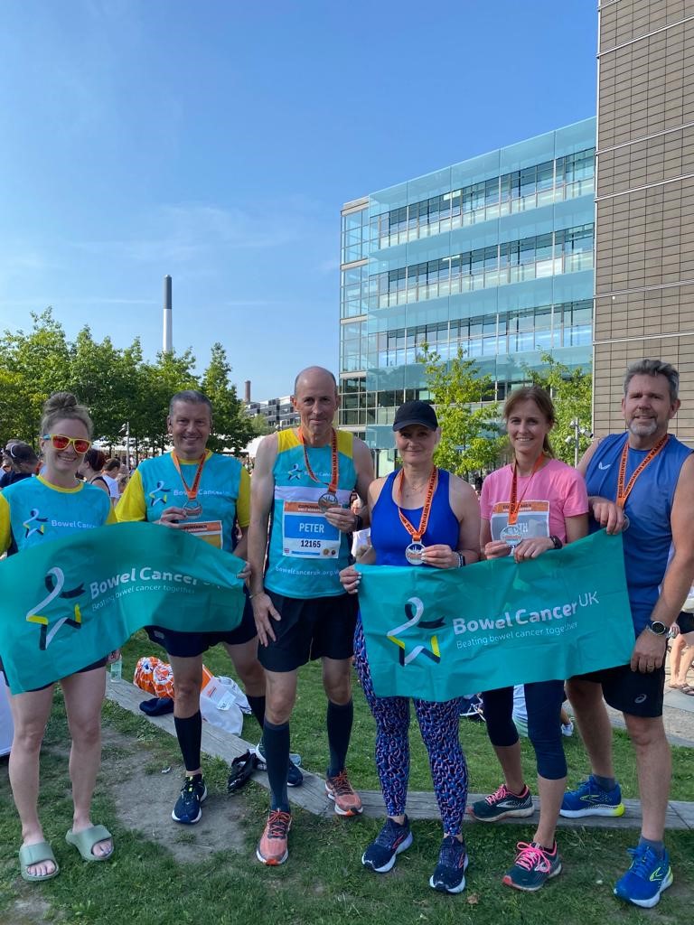 CONGRATULATIONS to all our wonderful runners! They all completed the Copenhagen half marathon today (and with some stonking times), running for @bowelcanceruk and in memory of our wonderful colleague David Harmsworth. Total raised now at almost £25k. justgiving.com/page/shula-ker…
