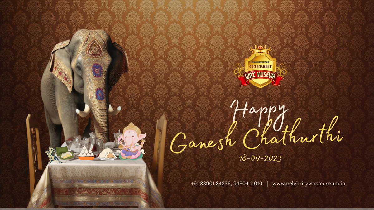 ccwaxmuseum's tweet photo. ✨ Happy Vinayaka Chaturthi 2023 ✨

#chamundeshwaricelebritywaxmuseum #karnataka #mysore #mysoretourism #mysorediaries #trip https://t.co/BAKbyCCA23
