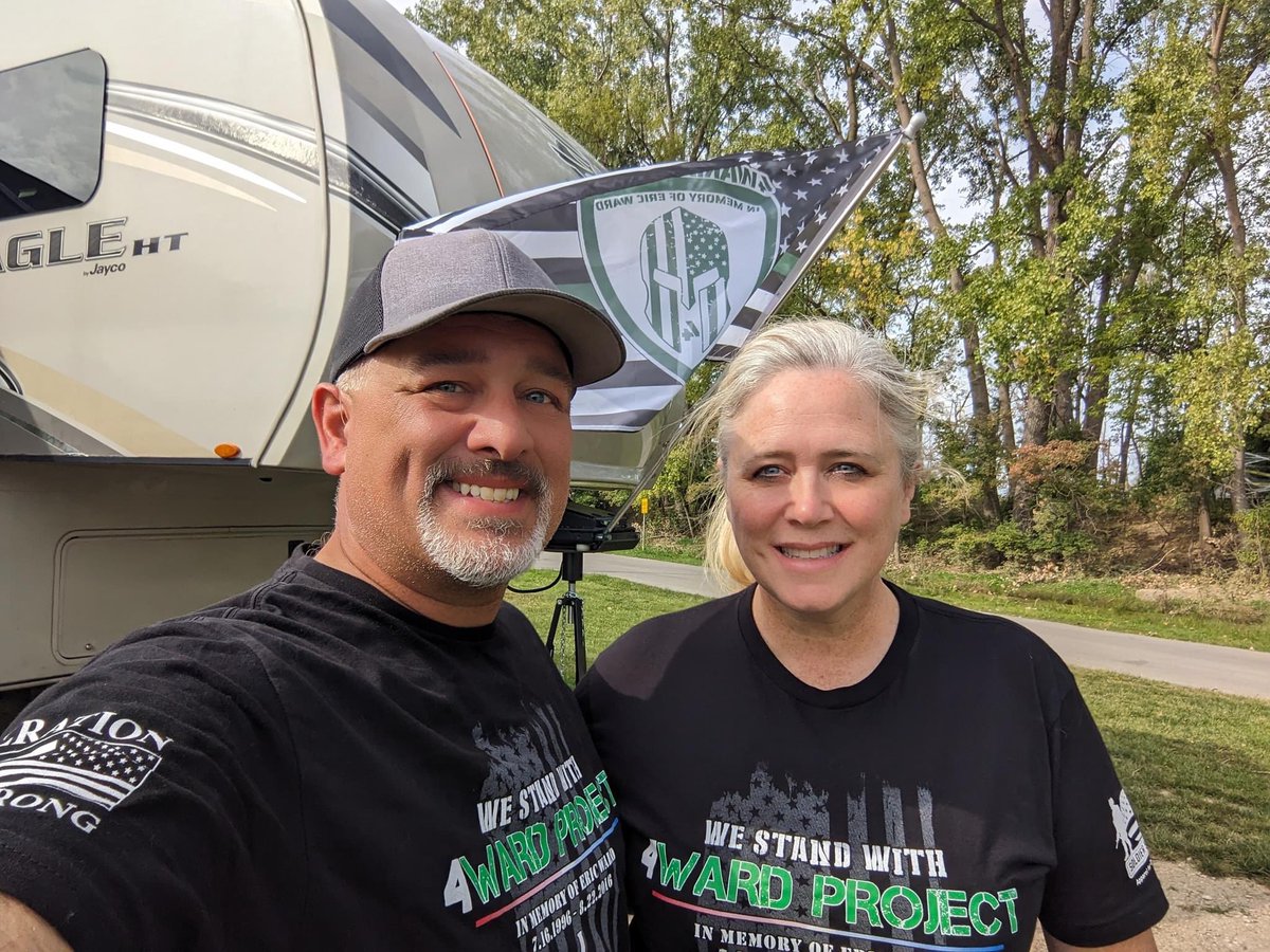 4WARDproject's tweet image. We left rock # 23-267 for Eric at our campsite #107 at the Sandusky, Ohio KOA after a nice weekend of camping and the first round of trick-or-treaters for the season. #end22aday #4EricWard #4WARDproject #4WARDrocks