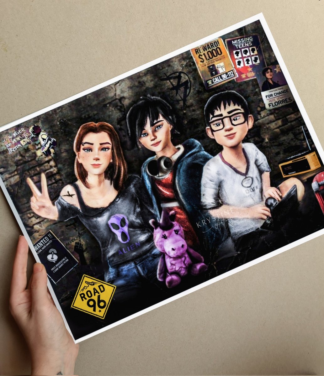 Krystine_art's tweet photo. #Road96 - colorized version🥰 https://t.co/47YanKC23u