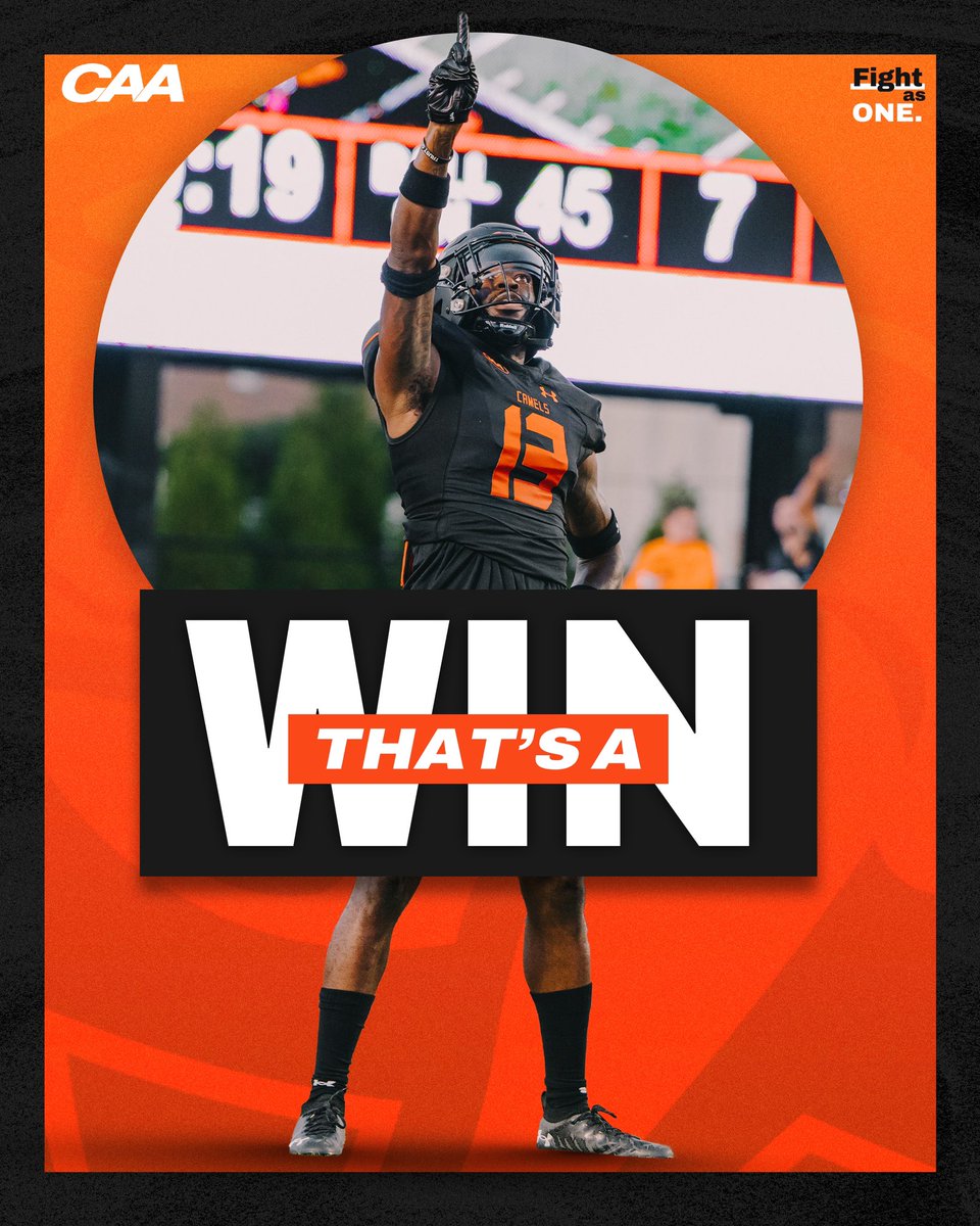 MAKING HISTORY!! 👏

<a href="/GoCamelsFB/">Campbell Football</a> took home their FIRST <a href="/CAAFootball/">CAA Football</a> win after beating Monmouth on Saturday!! 

#FightAsONE