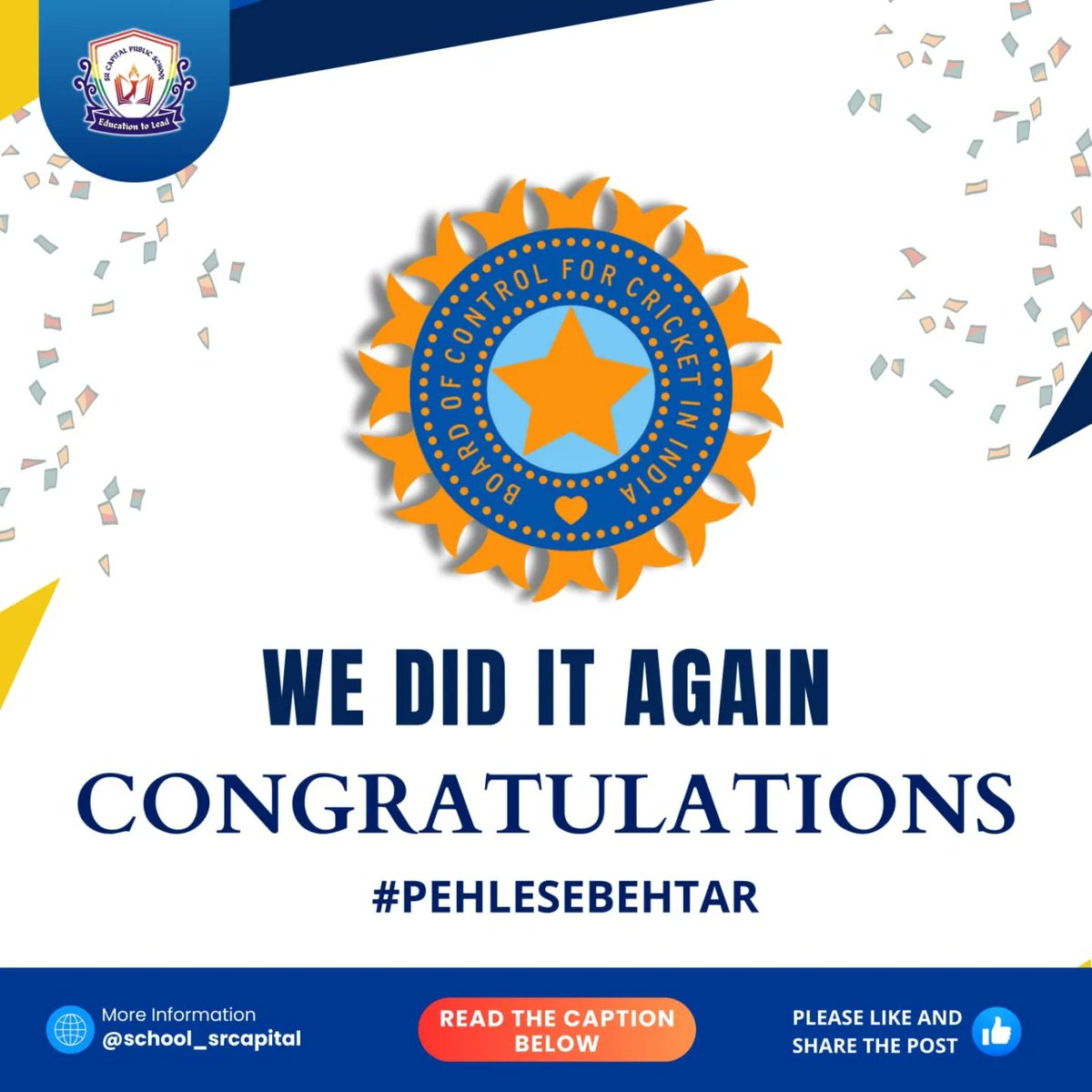 SchoolSRCapital's tweet photo. #srcps
Sri Lanka was bundled out for the lowest-total in ODI cricket,  just 50 runs in 15.2 overs against India in the Asia Cup 2023 final.
In 1984 India defeated Sri Lanka by 10 wickets. After 37 YEARS history repeated 
#pehlesebehtar. https://t.co/f3hiGhqOIZ