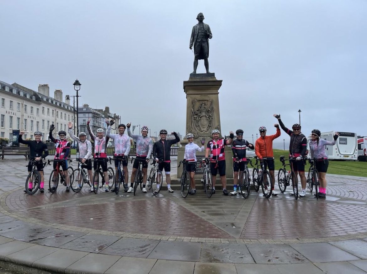 TheNickWrighty's tweet photo. An excellent 2 days of cycling: Wetherby ➡️ Whitby + back (over The Yorkshire Moors) with a great bunch organised by Wetherby RUFC in honour of a dear friend, Rich Jones, raising awareness for @bloodcancer_uk &amp; funds for Leeds based charity Pheonix Health &amp; Wellbeing 👍 https://t.co/dN47ujcMnK