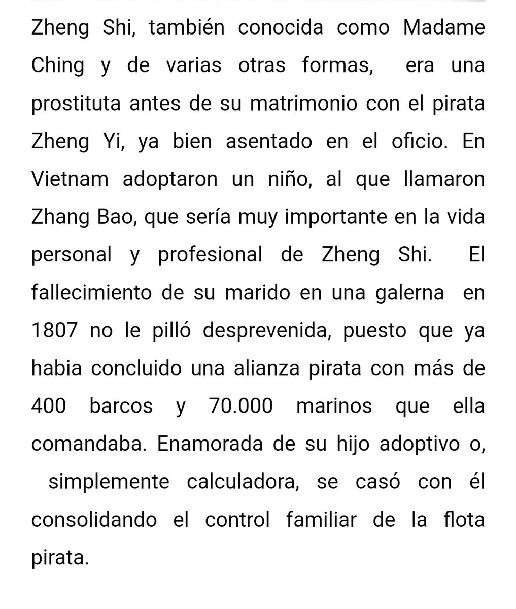 fioridemas's tweet photo. Por si les interesan las historias piratas como a mi, les dejo un poco de Zheng Shih, la pirata China más sanguinaria según cuenta la historia;

unas fuentes dicen que llegó a tener 70.000 hombres (tripulación) y unos 2.000 barcos divididos en seis flotas.

⚠️; Infomación rara. https://t.co/glq5RxJi4w