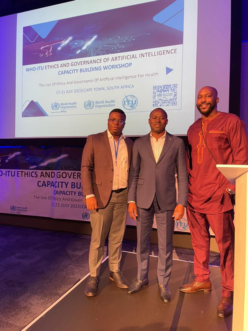 Participation enrichissante à l'atelier sur l'éthique et la gouvernance de l'IA au service de la santé à Cape Town organisé par <a href="/OMS_Afrique/">OMS Afrique</a> et <a href="/ITU/">Int’l Telecommunication Union</a> 

L'IA promet une révolution en santé, mais les pays en développement affrontent des défis distincts : protection des données,