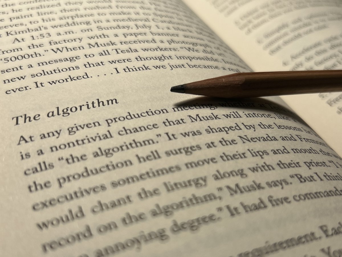 I'm reading Elon Musk's biography.

One revelation was more fascinating to me than all of the gossip combined. 

It's what the book calls The Algorithm. Elon's simple 5 step recipe for success. Read on to learn all about the algorithm and what it implies for the future of