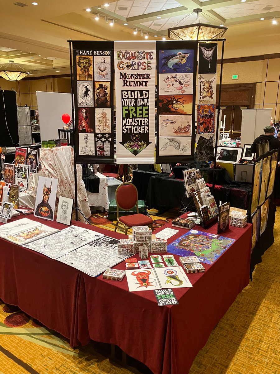 All set up for the last day of the Colorado Festival of Horror! Come by and say hello! #cofoh