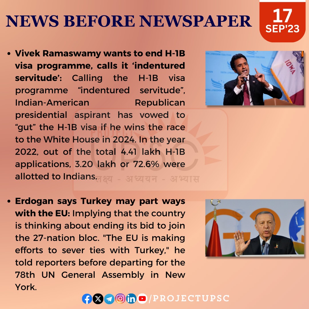 Latest news headlines of the day in one place, even before the morning newspaper!

Important for UPSC aspirants! News related to:
• Current Affairs
• Prelims
• G.S. 2
• G.S. 3

#News #CurrentAffairs #NewsbeforeNewspaper #Latest #UPSC #IAS #Yashobhoomi #Turkey #ProjectCheetah