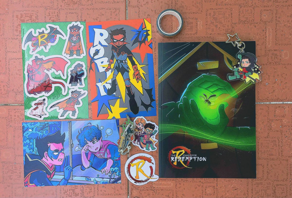 NeVillivEn666's tweet photo. Full view of the piece that I did for @damianwaynezine 
as well as my bundle.
Everything is so pretty. 😭💚

Leftovers sales are opened until October OCTOBER 15
You can grab the book and merch here: https://t.co/9aJHZYPy8F https://t.co/Paor8S78B9