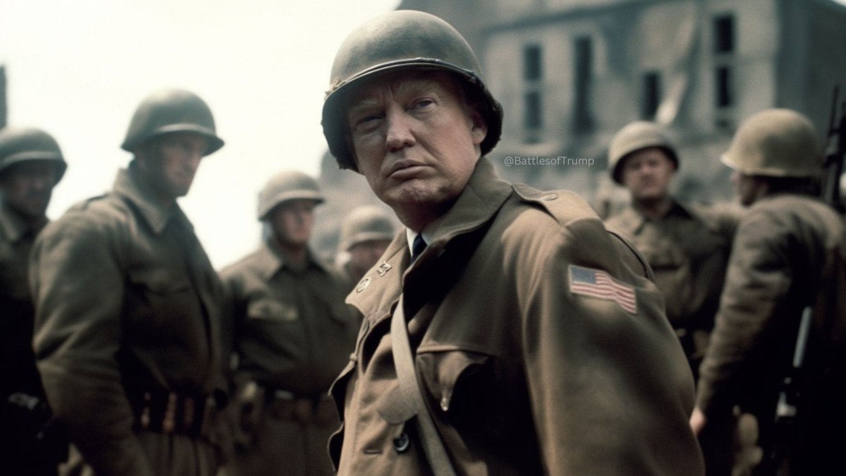 BattlesOfTrump's tweet photo. Rarely seen photograph of Capt. John Trump and his men during their mission to locate and save private Ryan https://t.co/qeaZKFATpO