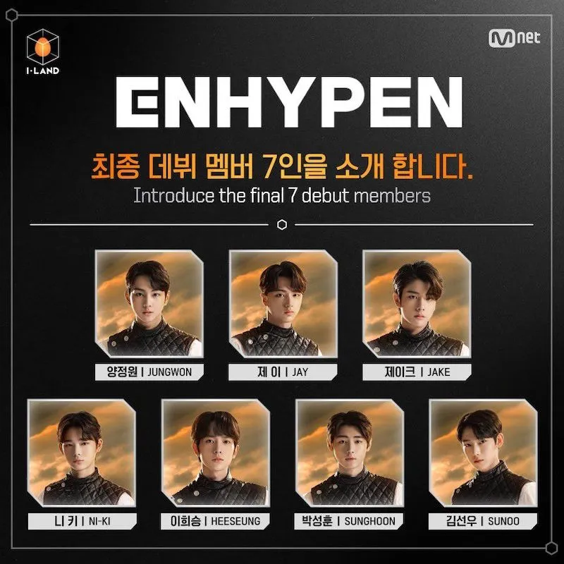 kchartsmaster's tweet photo. 3 years ago today, ENHYPEN was formed through 'I-LAND'. https://t.co/HzelYMmMi7