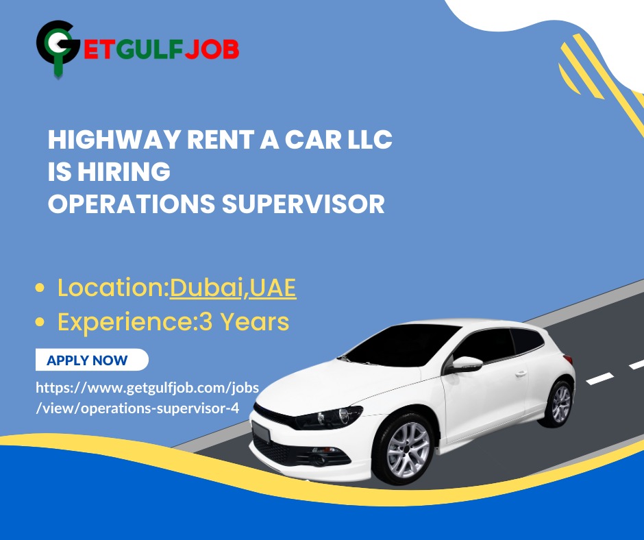 Operations Supervisor
We’re seeking an Operations Supervisor for Rent a Car Division, (Male) who can join us immediately.
getgulfjob.com/jobs/view/oper…
#operationssupervisor #supervisorjobs #getgulfjob #dubaijobs #jobsinduabi #uaejobs #gulfjobs