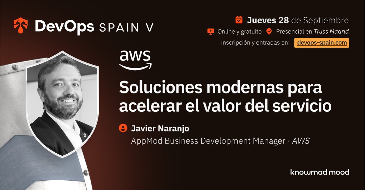 knowmad_mood's tweet photo. Charlas #DevOpsSpain ¡Mantente a la vanguardia de la modernización de aplicaciones y optimiza tus costes!🚀 

Javier Naranjo de @awscloud explicará cómo tomar decisiones inteligentes al crear apps en entornos AWS.

📅 28/09
📍 Wizink Center (Sala Truss)
▶️ https://t.co/7ShALmKSNX https://t.co/z0J6czz0Do