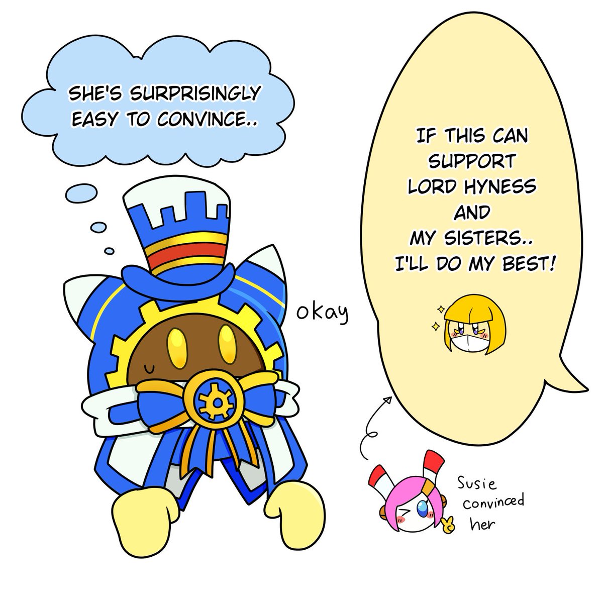 puddingkirby079's tweet image. Zan gets a new part time job in Merry Magoland
#Kirby #kirbyfanart