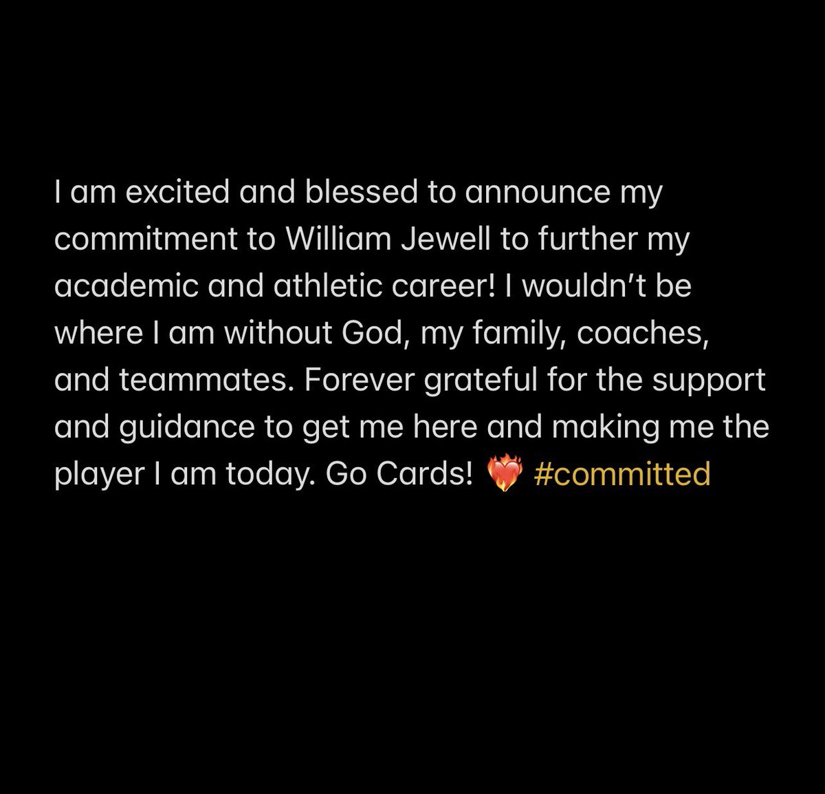 Trusted God’s plan and found my 🏠 for the next 4! ❤️🖤 <a href="/topgunfastpitch/">Top Gun Fastpitch</a> <a href="/jewellsoftball/">William Jewell Softball</a> <a href="/GVsftball/">🥎 GVHS Softball 🥎</a>