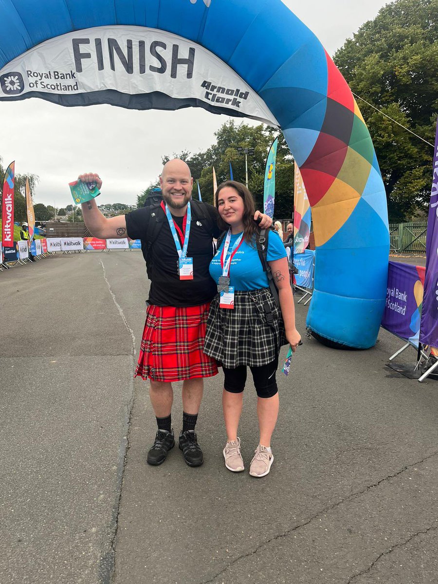 WillMorris007's tweet photo. Massive shout out to Charis and Will from the Bridge of Earn @coopuk for completing the #KiltwalkEdinburgh for @barnardos raising £250 ♥️ #coopradio https://t.co/LsJc38IK4l