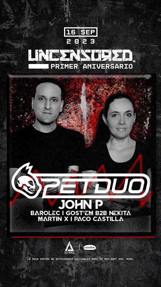 Dj_PacoCastilla's tweet photo. Sábado 16 de septiembre en La Roca Mallorca, presenta @PETDuo en el primer aniversario de Uncesored #pacocastilla #petduo #techno #technology #technofamily https://t.co/Ul1Ok08Blb