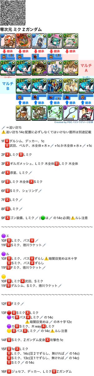 Lucky_sec1's tweet photo. 零次元 ミク Zガンダム
裏で結構回ってて評価も高く、野良でもかなり募集があるので正式に出させていただきます🙇‍♂️
新編成と比べて良くなった点は1F🅱️全体不要&amp;ボス🅱️グラ突破です🙌

編成考案者【@ pandora_danna】 https://t.co/s6io35HqSj