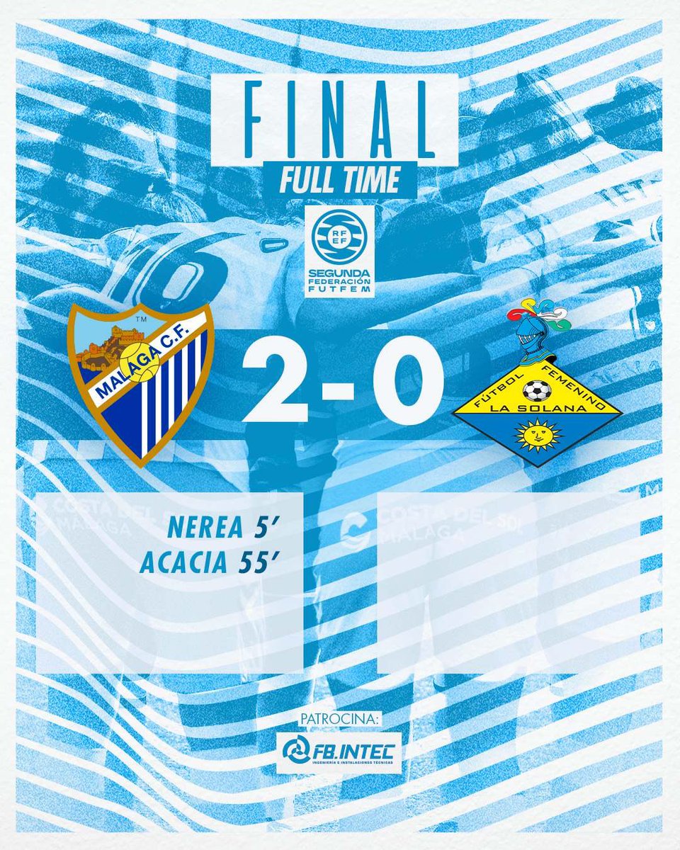 ⏹️ FINAL 2️⃣➖0⃣|

🆚 <a href="/fflasolana/">Quesos La Casota FF La Solana🧀</a> 
🏟️ Los Manantiales
⚽️ Nerea Valeriano (5’) y Acacia (55’)

#MálagaCFFFFLaSolana
