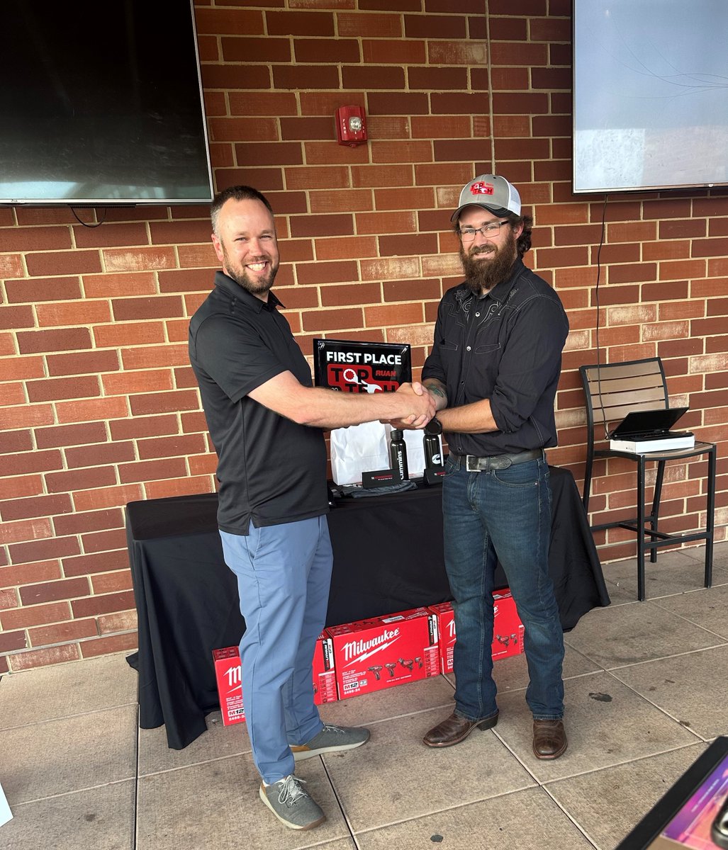 RuanTransport's tweet photo. Good luck to our Ruan technicians, Dakoda B., Keith N., & Jacob P., as they compete at the 2023 TMCSuperTech Competition over the next 2 days. Participants will complete a 3-part written challenge and various hands-on skills challenges to contend to be grand champion. #TMCFall23 https://t.co/pk5ZU5j0r9