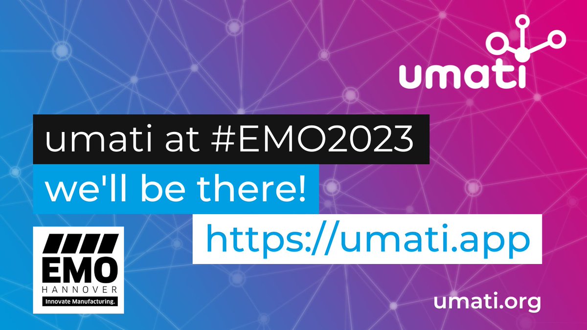 The event of the year lies ahead of us: <a href="/EMO_HANNOVER/">EMO HANNOVER | #EMO2023</a>! Of course, #umati can't miss the opportunity to showcase the #FutureOfConnectivity at the world's leading trade fair for production technology.

📍 Hall 9 / F24
💬 Expert Talks
🌐 Live Demo

More info: umati.org/emo-hannover-2…