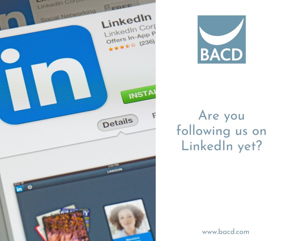 TheBACD's tweet photo. Linkedin is where you will find all our latest articles and features in publications!

Go on give us a follow today!

#BACD #EthicalCosmeticDentistry https://t.co/CBpgD2HJ9m