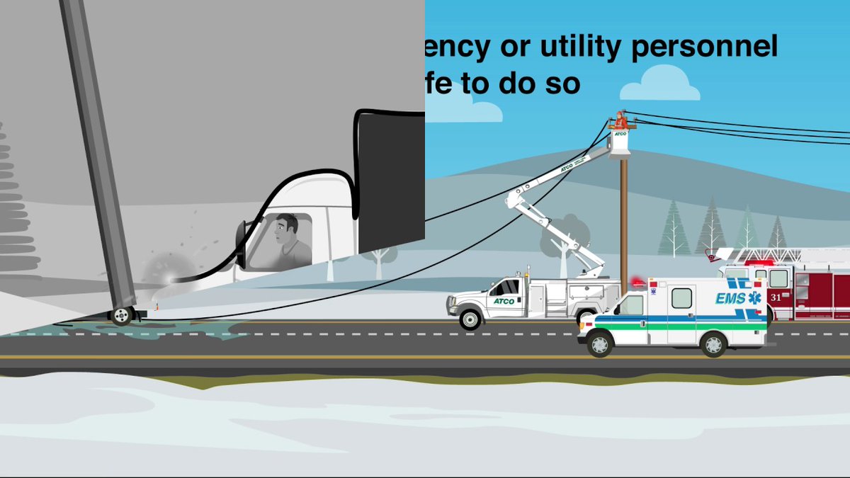 What do you do when you come across a fallen power line? Always assume a power line is energized.  Stay away &amp; report a downed line. CLICK the link from <a href="/ATCO/">ATCO</a> <a href="/ATCOElectric/">ATCO Electricity</a> for more tips. youtu.be/glJQIlnbpvs  #Alberta #DailySafetyMoment