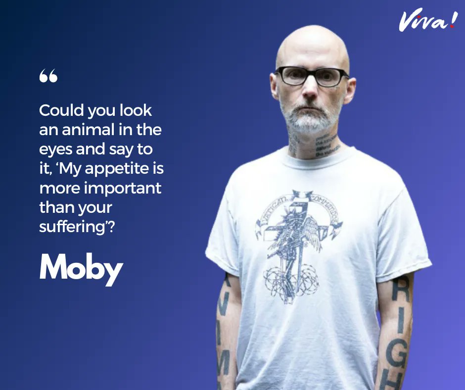 vivacampaigns's tweet photo. Moby never shies away from using his platform to advocate for animal causes 🙌🐾

@thelittleidiot joined us on the Viva! Vegan Podcast earlier this year to discuss his journey to veganism, using his creativity to address animal rights issues and more 

🎧 https://t.co/dVN8CVJAb4 https://t.co/GHZeosRogQ