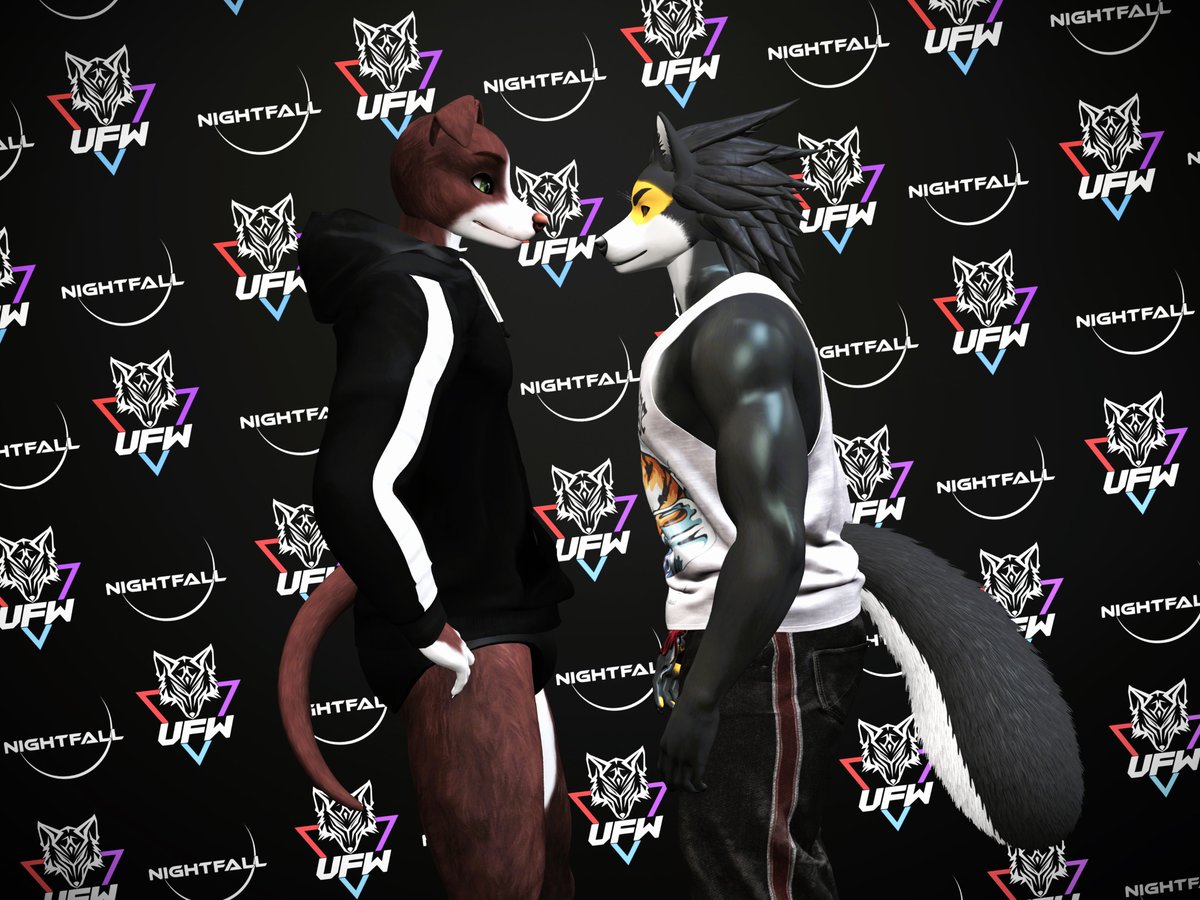 Last Friday, I stopped by UFW and wanted to take a picture with an old friend, <a href="/KotJamie/">Vex</a> , after the show. He's one tough cat. But then, I saw Tonka next to me. And if anyone knows me and <a href="/TonkaUFW/">Tonka</a> , we has some... "history". One of these days, I'll pay him back for what he did.
