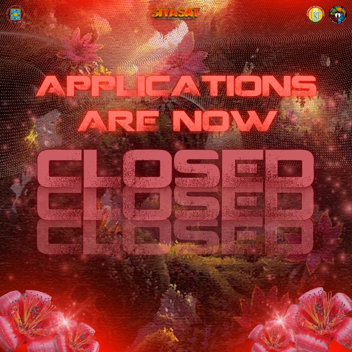 ustshsccc's tweet photo. Have you hit submit before the sun fully set?🌥️

Because the Bukang-Liwayway: Ang Pagsibol ng Buhay applications are now OFFICIALLY CLOSED!🥀🍂

Maraming salamat sa pagsuporta at pangtangkilik, Mga Tomasino! Nawa'y umaraw ng pag-asa at magkita-kita tayo sa susunod na yugto. https://t.co/nYsC39sQI8