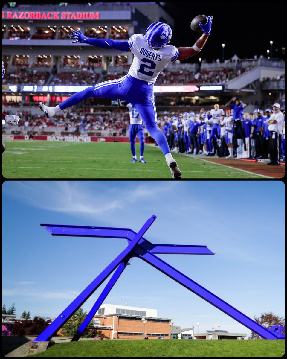 ArtButSports's tweet photo. For Handel (blue by Drew Boxold), by Mark di Suvero, 1975, 📸 by @jarenwilkey https://t.co/YokdNwOem9