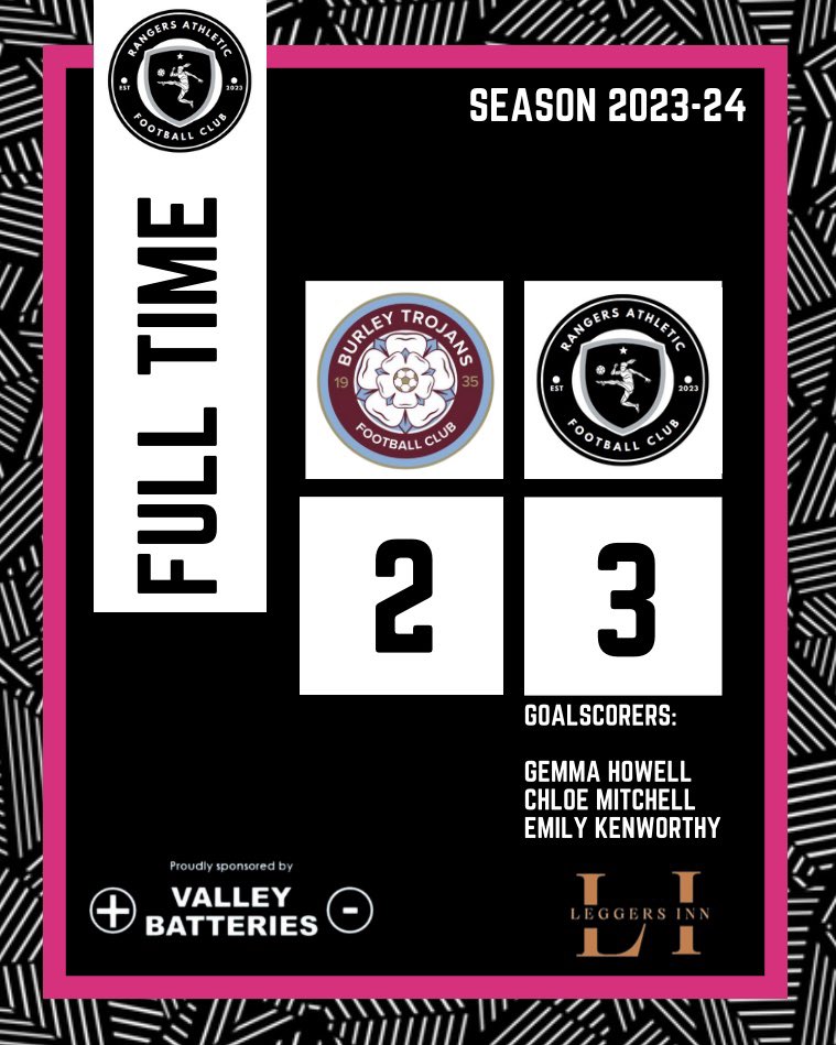 Really good first half, controlling the majority of the play &amp; keeping Burley in their half. Switched off a bit at the start of the second half which allowed Burley to equalise from a free kick. Overall a very competitive game, with Em Scoring from a corner to seal the 3 points