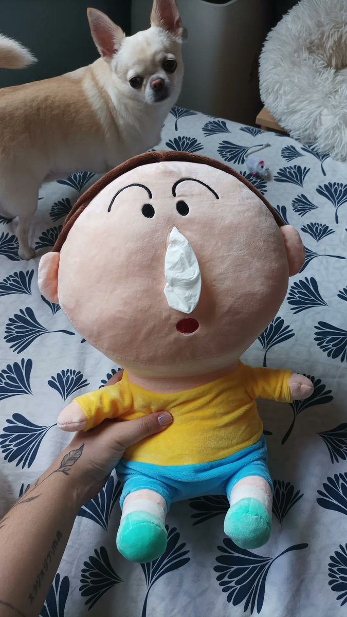 No puede ser me han regalado el peluche este de bochan para poner los pañuelos