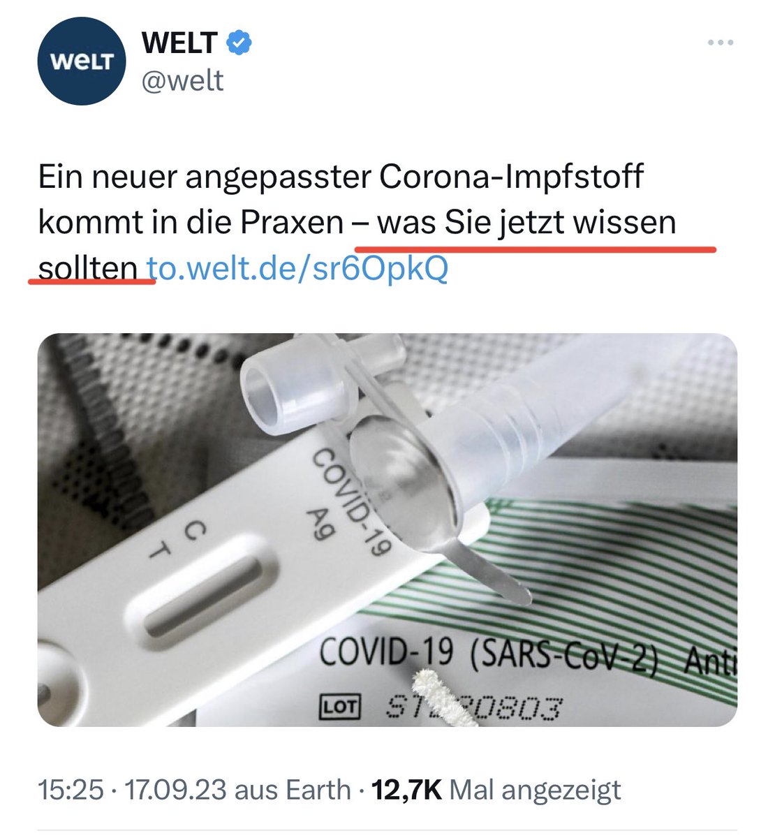 Dass Sie sich nicht mehr impfen lassen sollten. 
Das sollten Sie jetzt wissen.