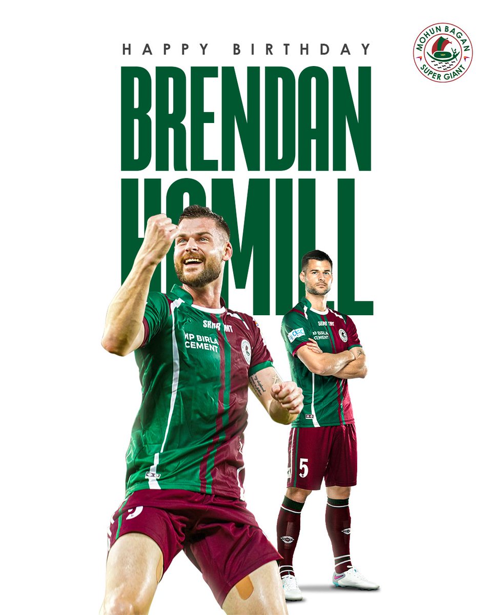 mohunbagansg's tweet photo. Our Aussie star turns 31 today! Join us in wishing Brendan Hamill a brilliant year ahead! 🎂🎉

#MBSG #JoyMohunBagan #আমরাসবুজমেরুন https://t.co/KymklIcFID