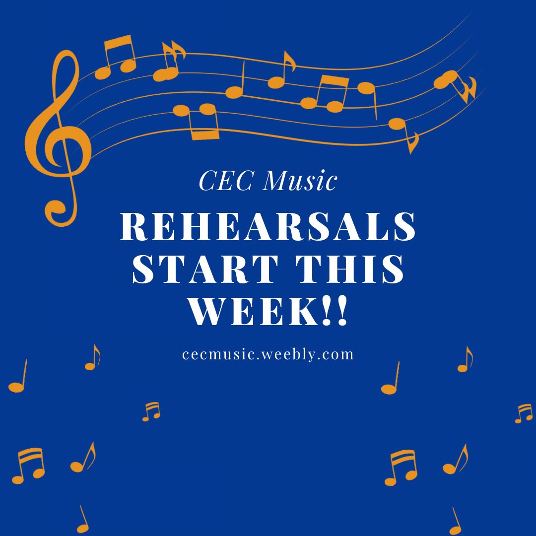Symphonic and Choir rehearsals start this week. Excited to make some music this week! #cecmusic #ccrce #nsmusiced #nextgeneration #musiceducation #highschoolmusic <a href="/CEC_news/">Cobequid Educational Centre</a> <a href="/CCRCE_NS/">CCRCE</a> <a href="/NSBandAssoc/">NS Band Association</a> <a href="/NSMEC4/">Nova Scotia Music Education Council</a> <a href="/NovaScotiaMEA/">Nova Scotia Music Educators Association (NSMEA)</a> @Cobequid_FoSS <a href="/GaryAdamsCCRCE/">Gary Adams</a>