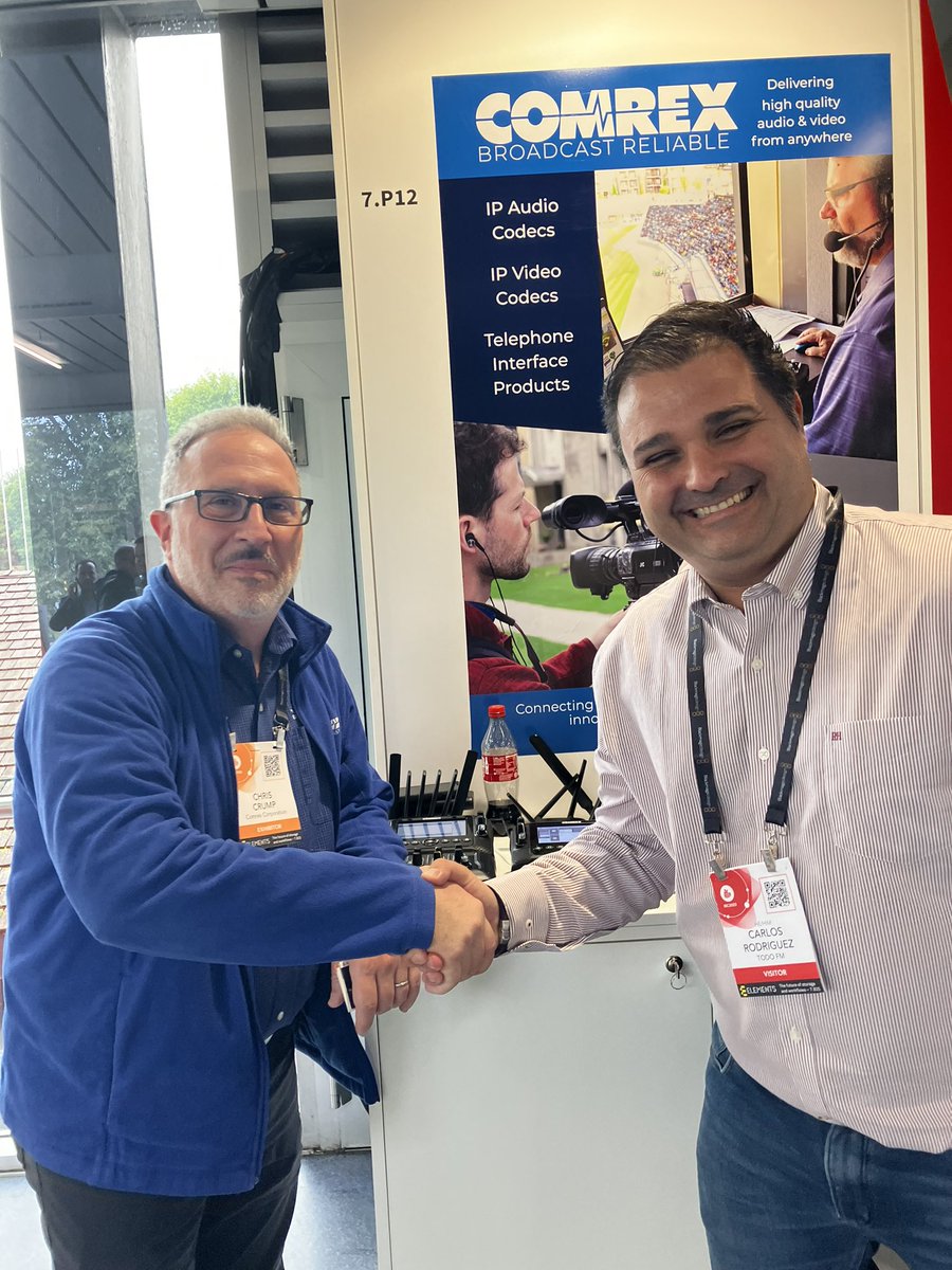 👉 Otro momento fantástico en IBC 2023

👌 Chris (Comrex) y Carlos (TODO FM) 

🚀 Estupenda toma de contacto con las novedades de retransmisión para exteriores 

📩Escríbenos a info@todofm.com y te daremos una solución a medida de tus necesidades