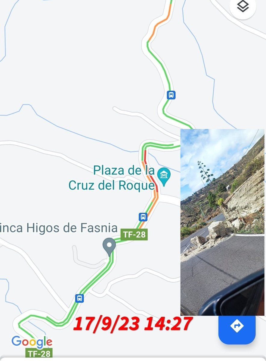 TenerifeVial's tweet photo. ⚠️Desprendimientos #TF28 #Fasnia #CarreterasTF https://t.co/l7JcovQg7p
